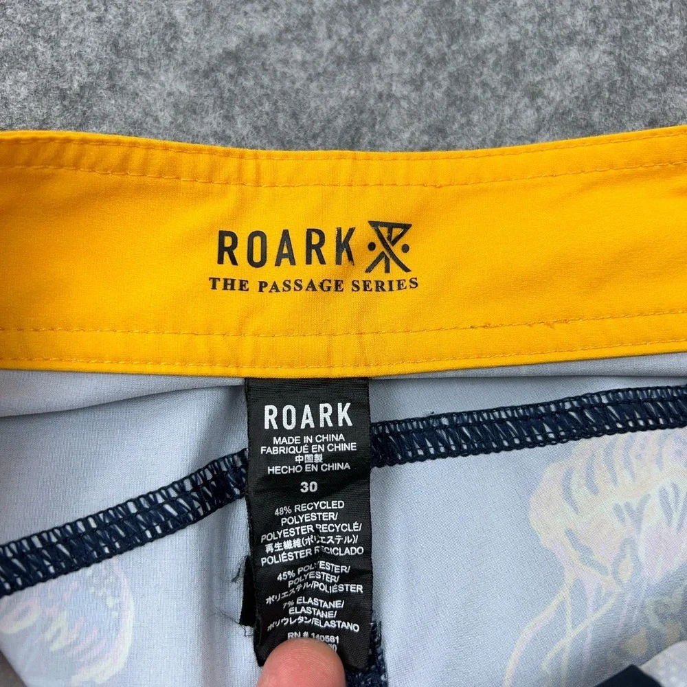 Roark Board Shorts‎ Mens 30 Black Yellow Pelagia The Passage Series Surf Beach